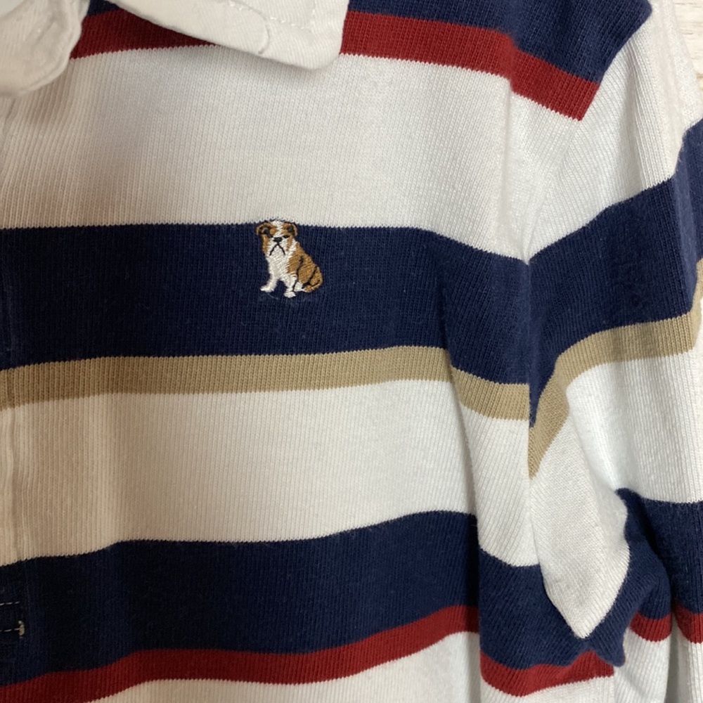 Janie & Jack Boys Rugby Striped Shirt Size 12 - Picture 3 of 7